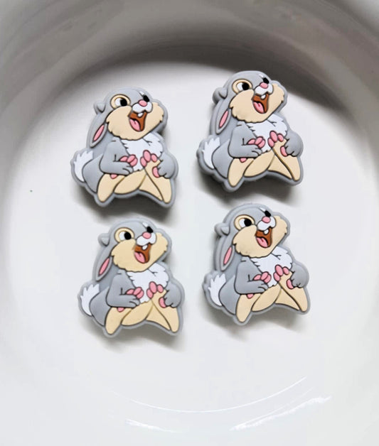 Thumper Rabbit from Bambi (Style 2 Sitting) Silicone Focal Bead