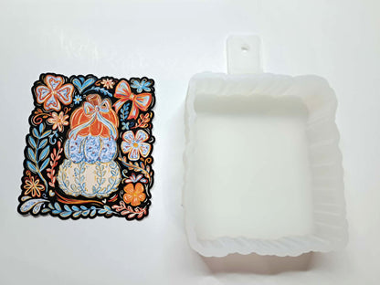 Preppy Fall Pumpkin Stack Cardstock Silicone Mold, Aroma Bead Molds, Premium Cardstock Images