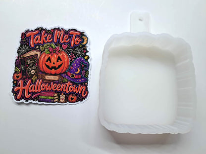 Take Me To Halloweentown Cardstock Silicone Mold, Aroma Bead Molds, Premium Cardstock Images