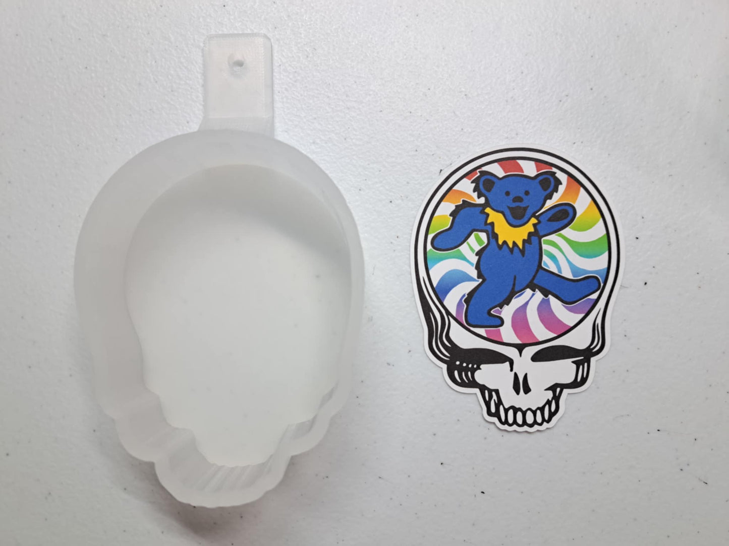 Grateful Dead: Steal Your Face Skull Cardstock Silicone Mold, Aroma Bead Molds,Car Freshener Mold, Premium Cardstock Images