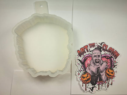Art The Clown Terrifier Cardstock Silicone Mold, Aroma Bead Molds, Premium Cardstock Images