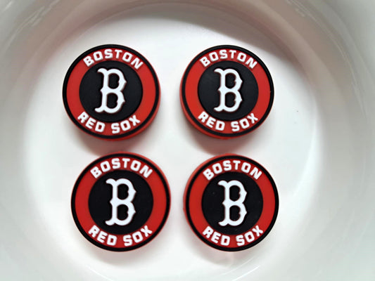 Boston Red Sox Round Silicone Focal Bead