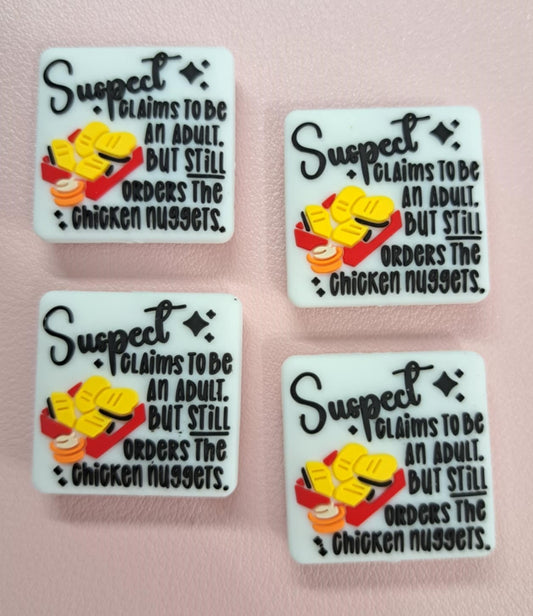 Suspect Claims To Be An Adult But Still Orders Chicken Nuggets Silicone Focal Bead