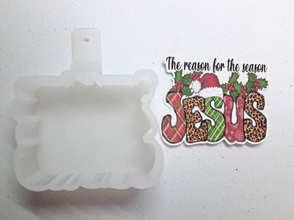 The Reason for the Season Faith: Christmas, Leopard Pattern for Cardstock Silicone Mold, Aroma Bead Molds, Premium Cardstock Images