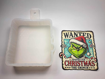 Wanted for Christmas: The Grinch Cardstock Silicone Mold, Aroma Bead Molds, Car Freshies, Premium Cardstock Images