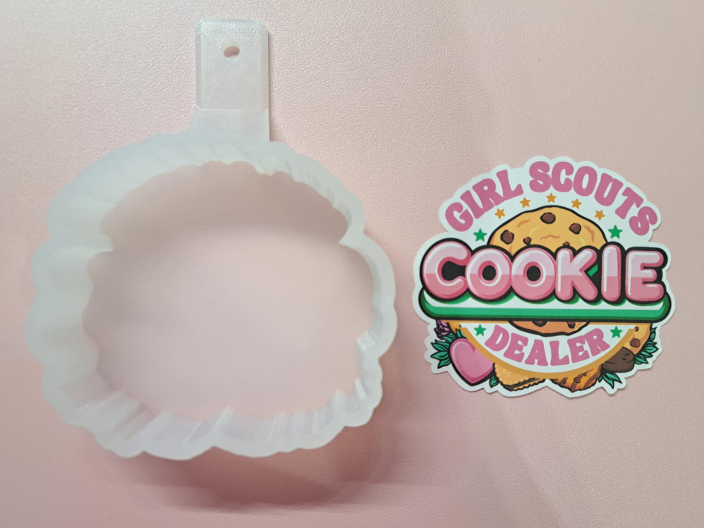 Girl Scouts Cookie Dealer Cardstock Silicone Mold, Aroma Bead Molds, Premium Cardstock
