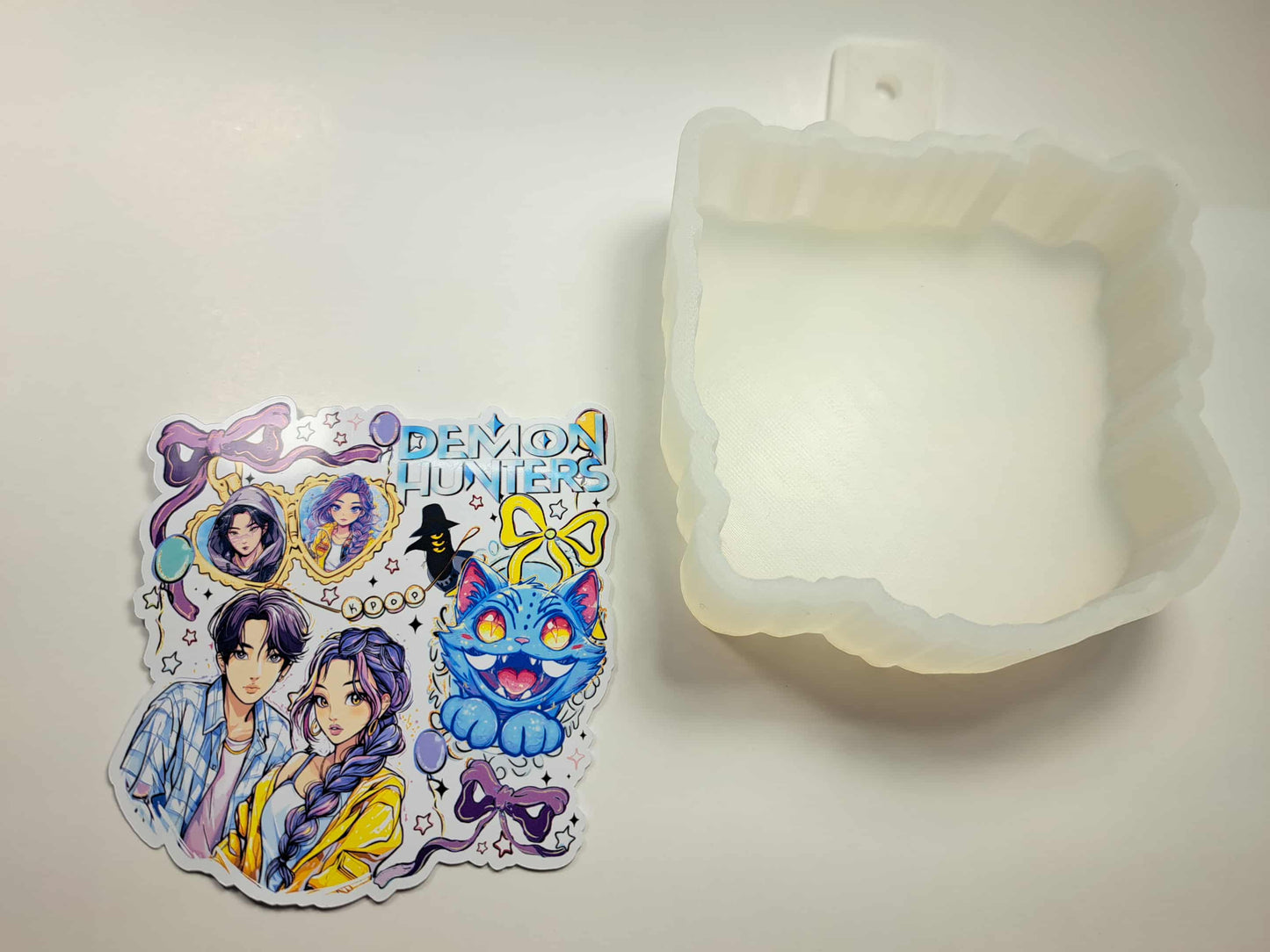 Jinu and Rumi: KPOP Demon Hunters Cardstock Silicone Mold, Aroma Bead Molds, Premium Cardstock Images