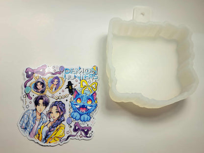 Jinu and Rumi: KPOP Demon Hunters Cardstock Silicone Mold, Aroma Bead Molds, Premium Cardstock Images