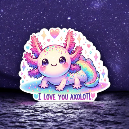 I Love You Axolotl Cardstock Silicone Mold, Aroma Bead Molds, Premium Cardstock Images