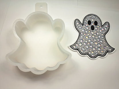 Rhinestone Ghost Cardstock Silicone Mold, Aroma Bead Molds, Car Freshies, Premium Cardstock Images