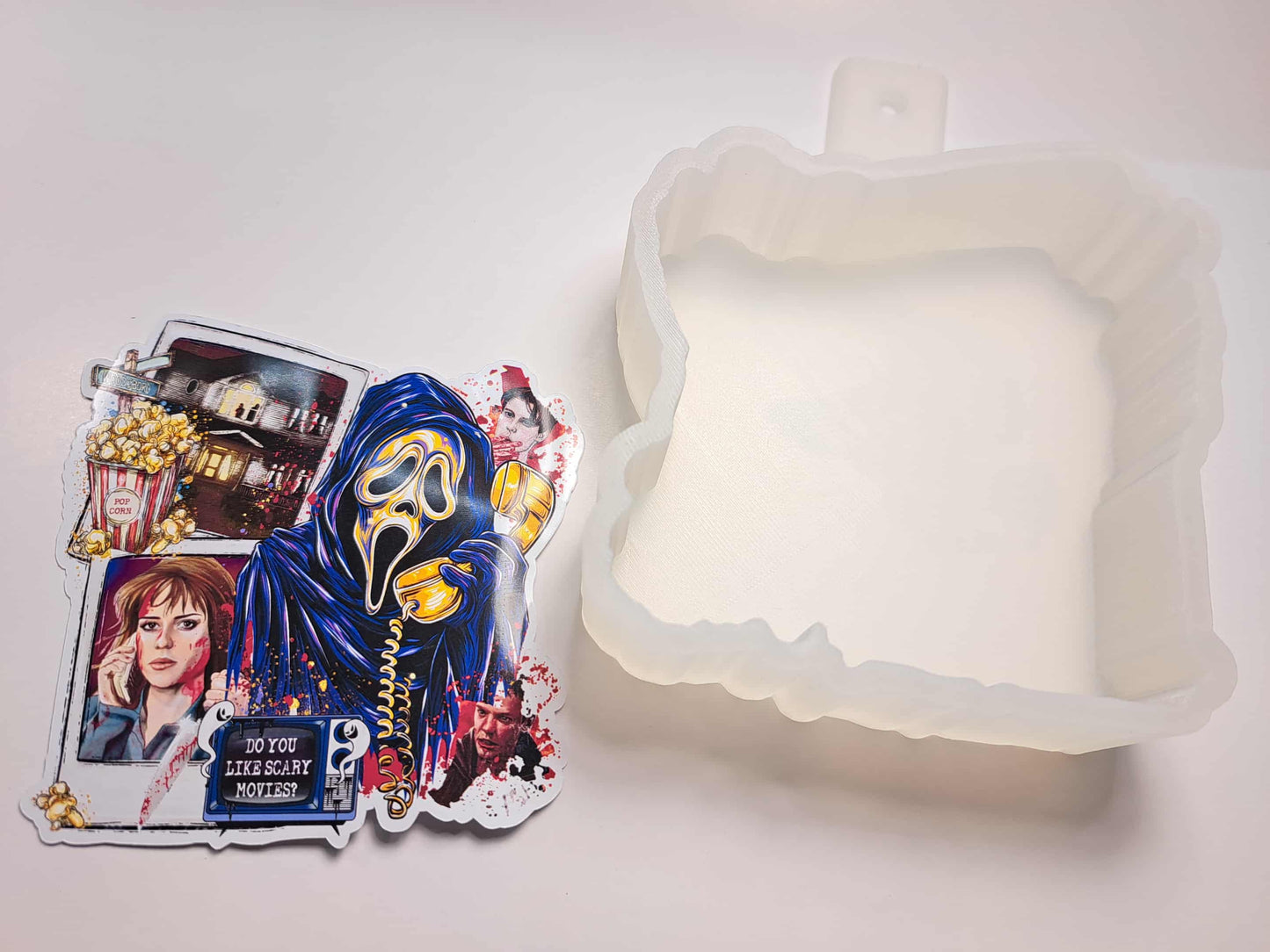 Ghostface Polaroids Cardstock Silicone Mold, Aroma Bead Molds, Premium Cardstock Images