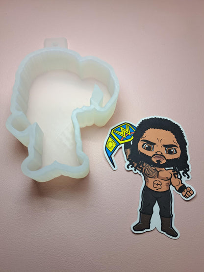 Wrestling Chibi: Roman Reigns Cardstock Silicone Mold, Aroma Bead Molds, Premium Cardstock Images