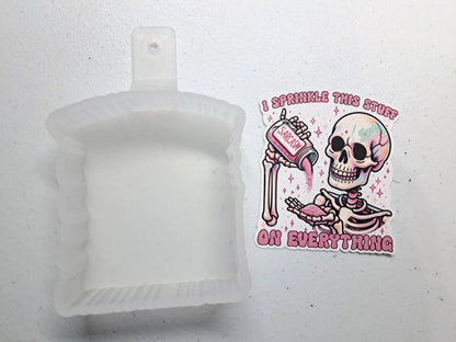 Sarcasm Sprinkles Skellie Cardstock Silicone Mold, Aroma Bead Molds, Premium Cardstock Images