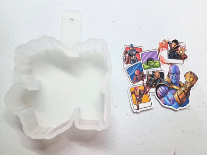 Marvel Collage Cardstock Silicone Mold, Aroma Bead Molds, Premium Cardstock Images
