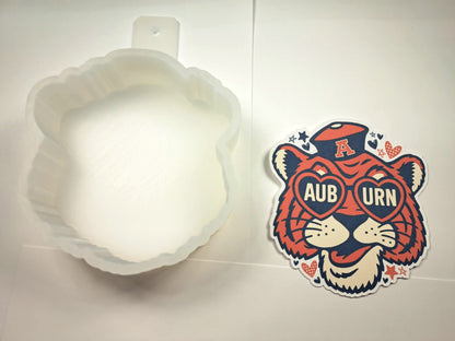 Auburn Tigers Mascot Cardstock Silicone Mold, Aroma Bead Molds, Premium Cardstock Images