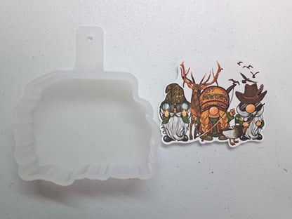 Hunting Gnomes: Deer Season, Duck Hunting, Shotgun Season Cardstock Silicone Mold, Aroma Bead Molds, Premium Cardstock Images