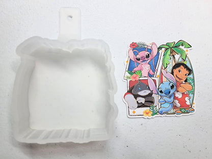 Stitch Collage Cardstock Silicone Mold, for Aroma Bead Molds, Premium Cardstock Images