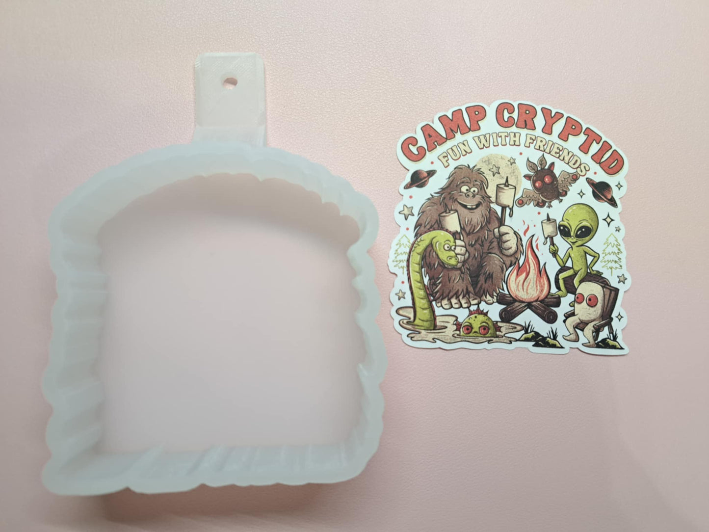 Camp Cryptid Cardstock Silicone Mold, Aroma Bead Molds, Premium Cardstock Images