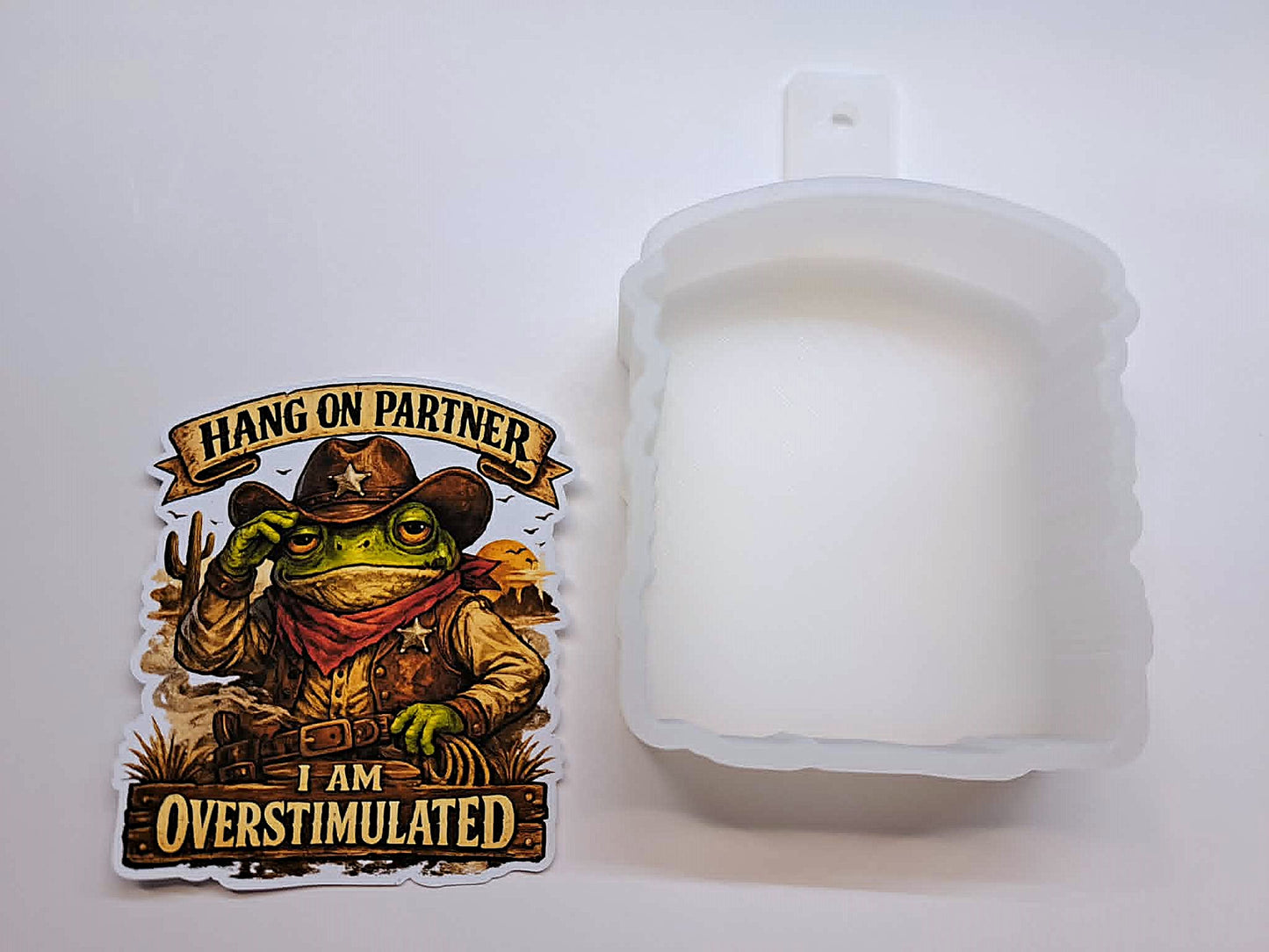 Overstimulated Frog Cardstock Silicone Mold, Aroma Bead Molds, Car Freshies, Premium Cardstock Images