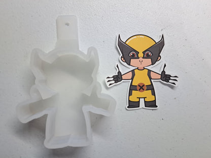 Wolverine: Superhero Cardstock Silicone Mold, Aroma Bead Molds, Premium Cardstock Images