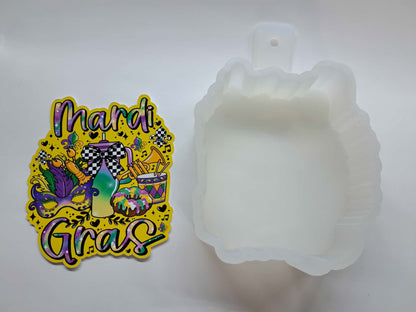Mardi Gras Gear Cardstock Silicone Mold, Aroma Bead Molds, Premium Cardstock Images