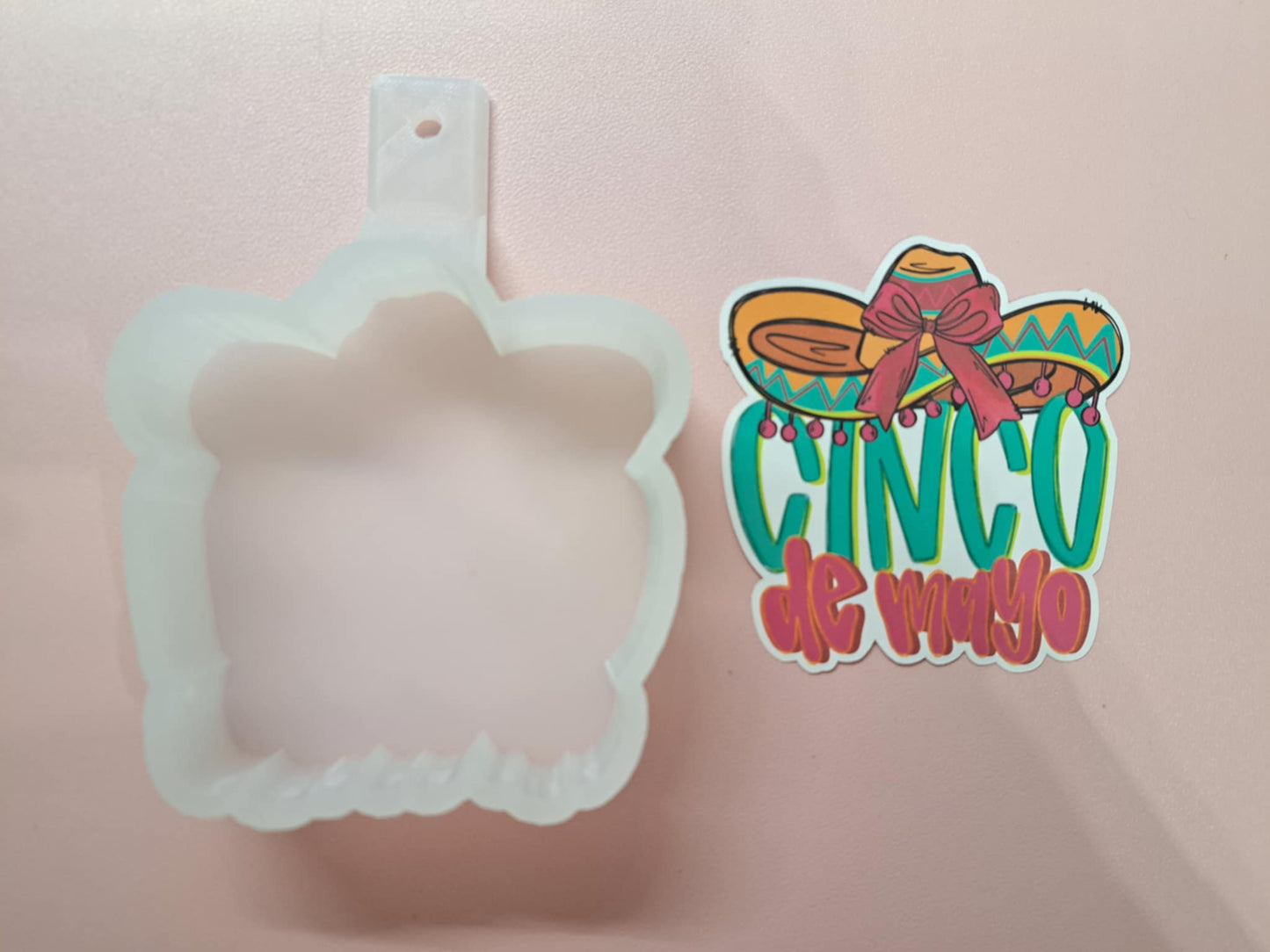 Cinco de Mayo Sombrero Cardstock Silicone Mold, Aroma Bead Molds