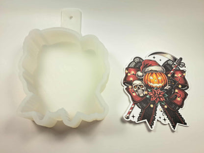 Halloween Reaper Coquette Bow Cardstock Silicone Mold, Aroma Bead Molds, Premium Cardstock Images