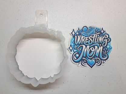 Wrestling Mom Airbrush Style Cardstock Silicone Mold, Aroma Bead Molds, Premium Cardstock Images