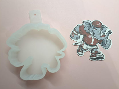 Alabama Crimson Tide Mascot Cardstock Silicone Mold, Aroma Bead Molds, Premium Cardstock Images