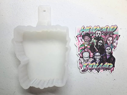 Horror Squad Retro Cardstock Silicone Mold, Aroma Bead Molds, Car Freshies, Premium Cardstock Images