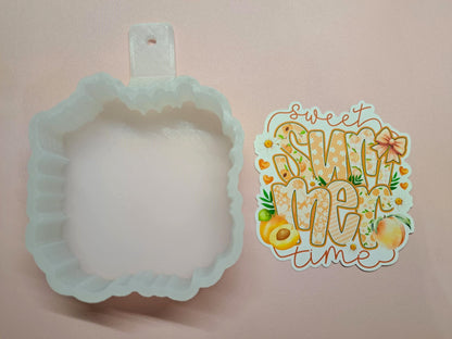 Sweet Summertime Peach Cardstock Silicone Mold, Aroma Bead Molds, Premium Cardstock Images