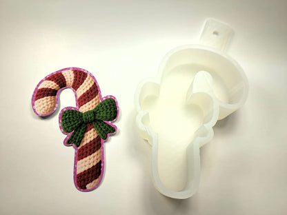 Yarn Candy Cane Cardstock Silicone Mold, Aroma Bead Molds, Premium Cardstock Images