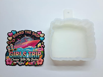 Girls Trip Besties Cruise Cardstock Silicone Mold, Aroma Bead Molds, Premium Cardstock Images