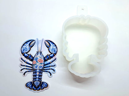 Chinoiserie Lobster Cardstock Silicone Mold, Aroma Bead Molds, Premium Cardstock Images
