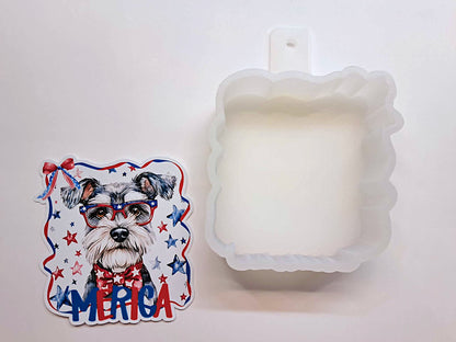 Merica USA Dog Frame Vol. 1 Cardstock Silicone Mold, Aroma Bead Molds, Premium Cardstock Images