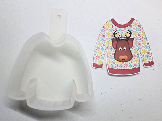 Ugly Christmas Sweaters Multiple Images Cardstock Silicone Mold, Aroma Bead Molds, Premium Cardstock Images