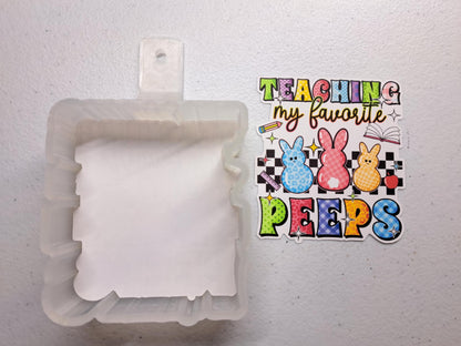 Teaching My Favorite Peeps: Retro Bunnies Cardstock Silicone Mold, for Aroma Bead Molds, Premium Cardstock Images