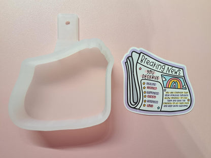 Breaking News You Deserve Cardstock Silicone Mold, Aroma Bead Molds, Car Freshies, Premium Cardstock Images