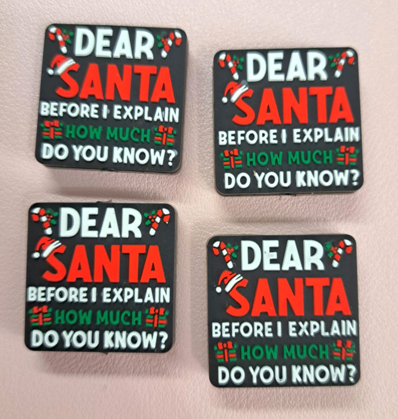 Dear Santa Before I Explain.. How Much Do You Know? Silicone Focal Bead