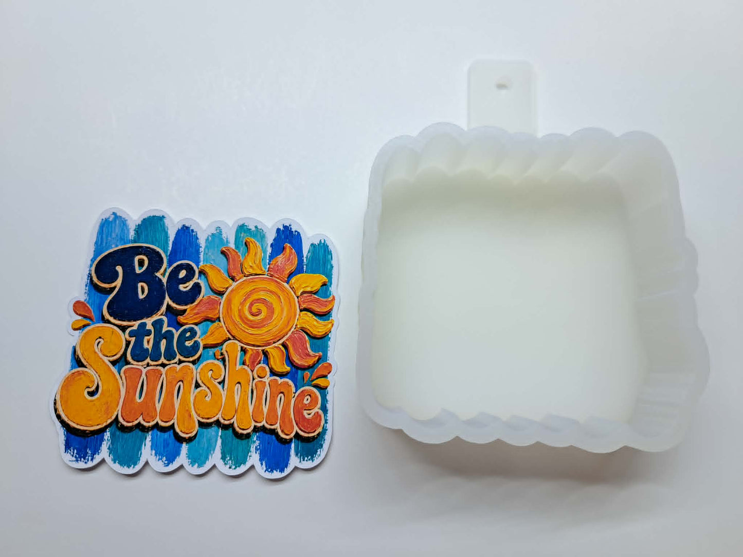 Be The Sunshine Brushstroke for Cardstock Silicone Mold, Aroma Bead Molds, Premium Cardstock Images