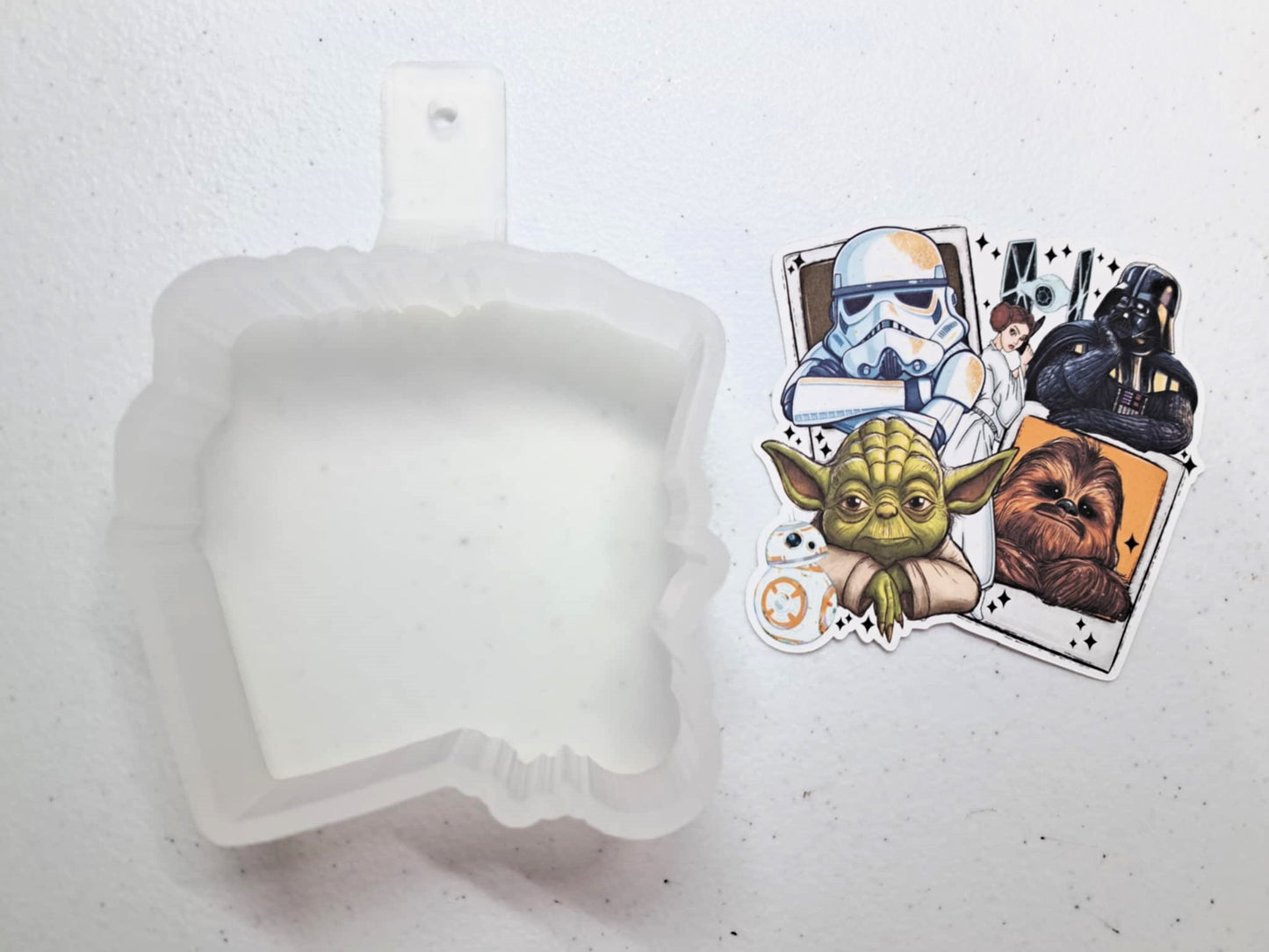 Star Wars Collage Cardstock Silicone Mold, Aroma Bead Molds, Premium Cardstock Images