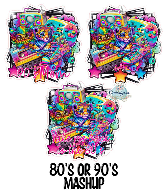 80's & 90's Toy Mashup Cardstock Silicone Mold, Aroma Bead Molds, Premium Cardstock Images