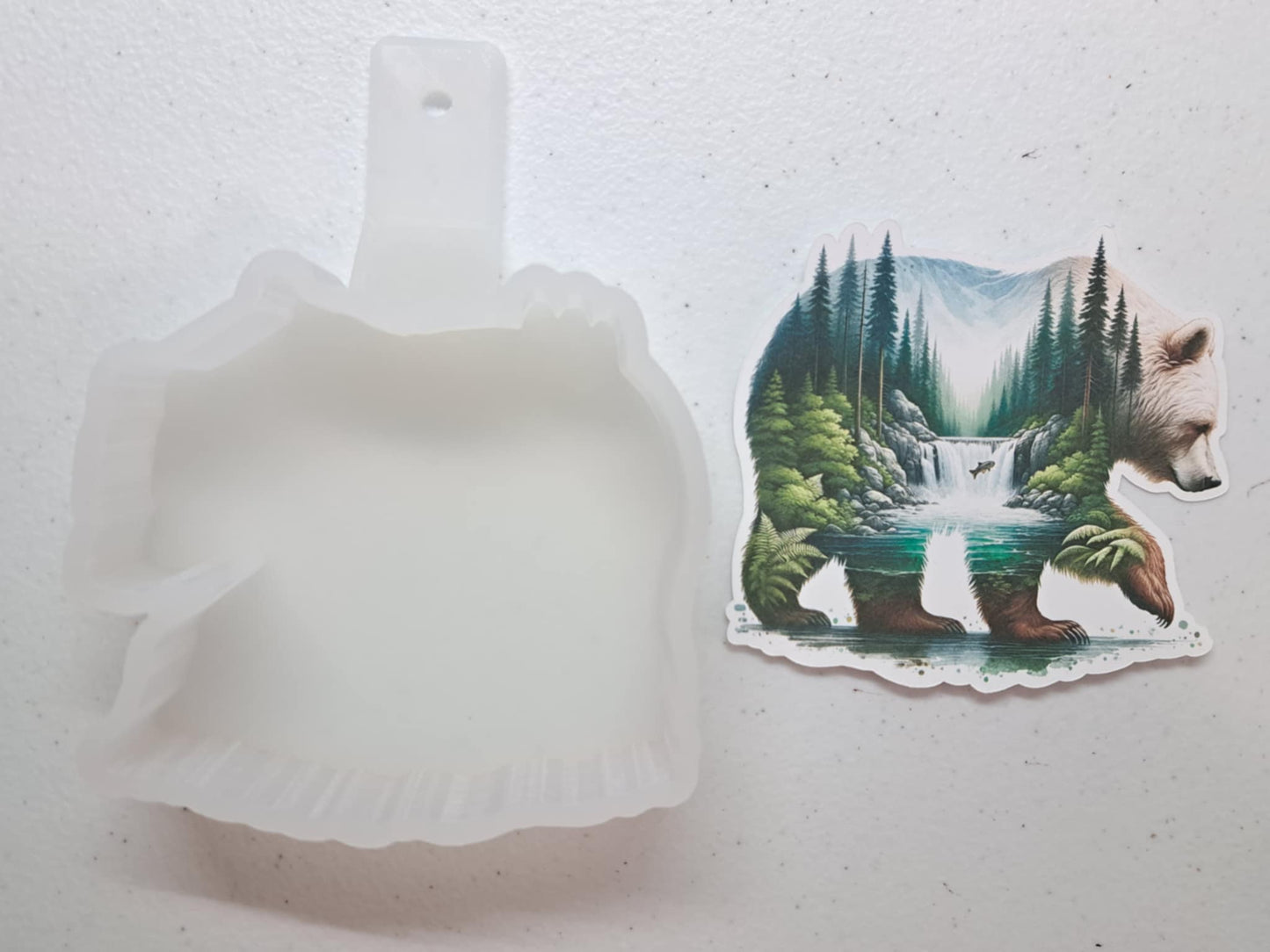 Bear Watercolor Cardstock Silicone Mold, Aroma Bead Molds, Premium Cardstock Images