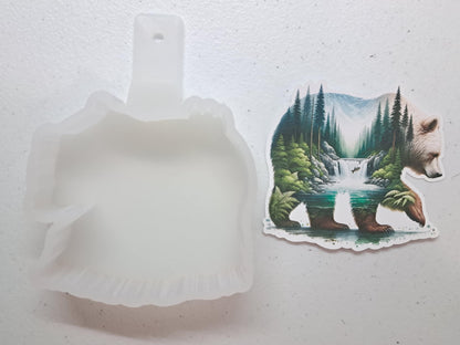 Bear Watercolor Cardstock Silicone Mold, Aroma Bead Molds, Premium Cardstock Images