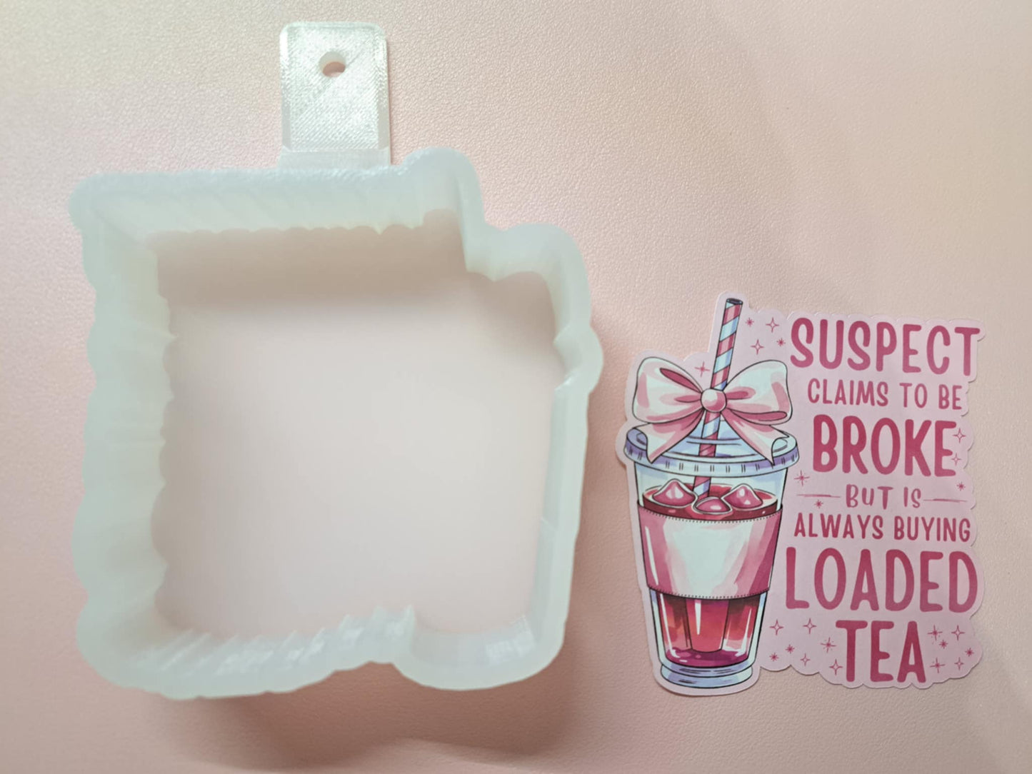 Suspect Broke But Always Buying Loaded Tea Cardstock Silicone Mold, Aroma Bead Molds