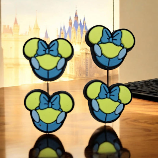 Cinderella: Mouse Ears Round Disney Movie Inspired Silicone Focal Bead