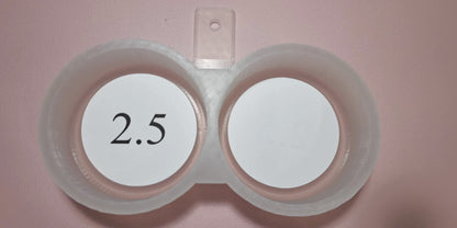 2.5 Inch Round Dual Cavity Mold WITH Curved Edge around Image Cardstock Silicone Mold, Aroma Bead Molds