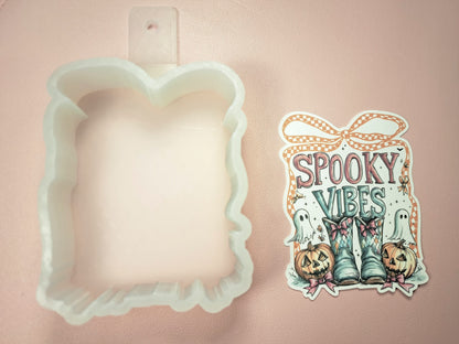 Spooky Vibes Retro Western Coquette Bow Cardstock Silicone Mold, Aroma Bead Molds, Premium Cardstock Images