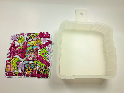 Grinch: That's It I'm Not Going Cardstock Silicone Mold, Aroma Bead Molds, Car Freshies, Premium Cardstock Images
