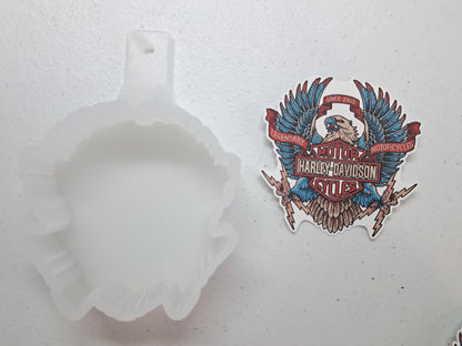 Eagle Harley Davidson Biker Cardstock Silicone Mold, Aroma Bead Molds